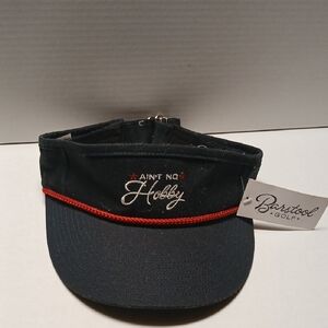 Barstool Golf Navy Blue Red Visor Ain't No Hobby NWT